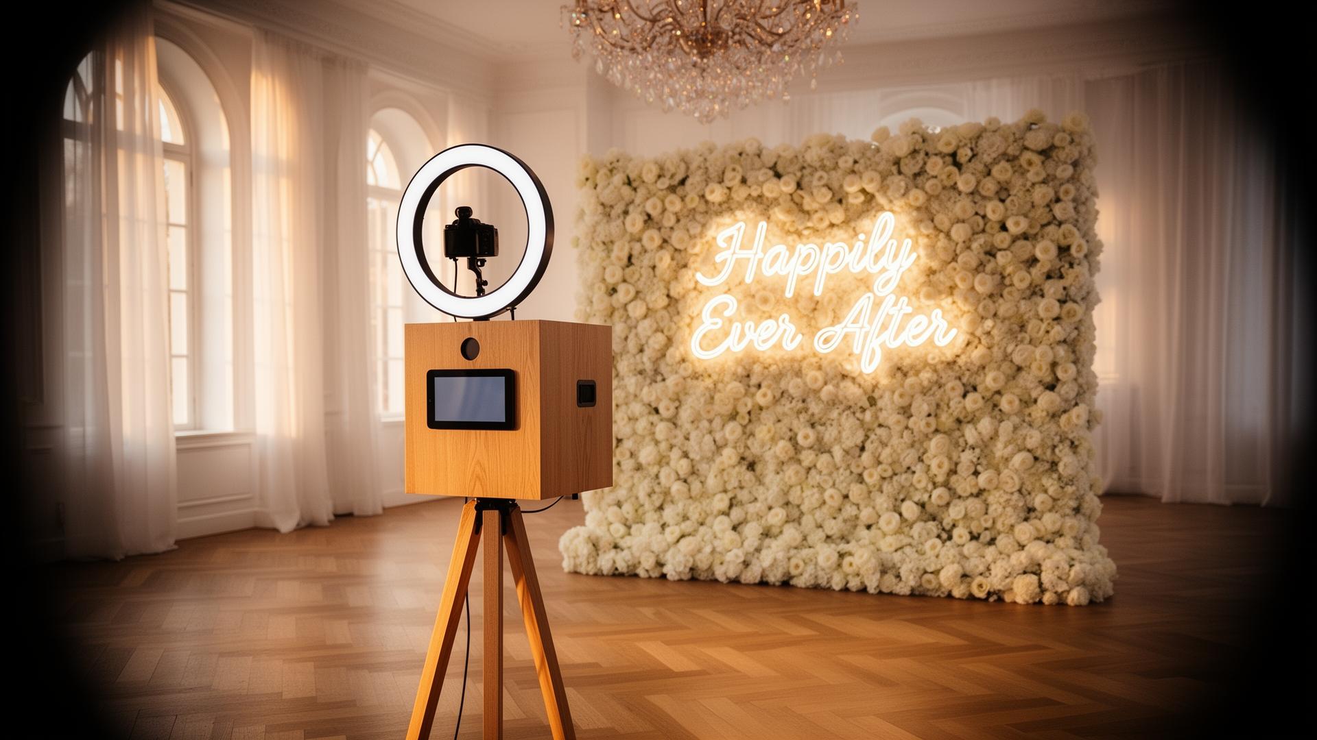Luxury vintage photobooth at a wedding reception